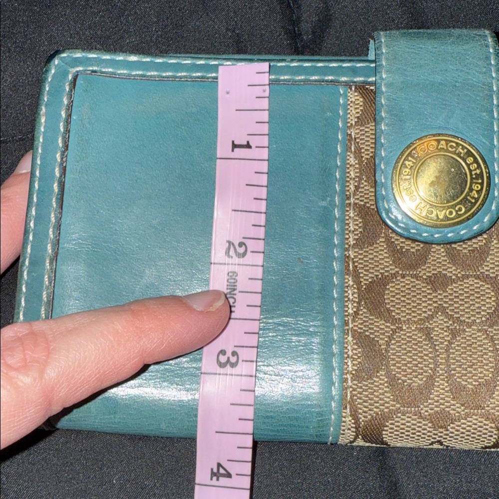 🖤VINTAGE COACH TEAL/ BROWN WALLET🖤 - Picture 9 of 12